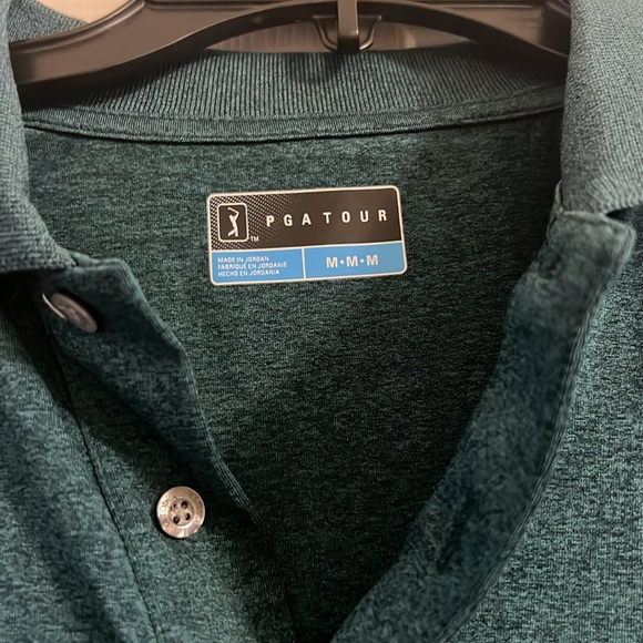Men’s PGA tour dark green golf shirt. - Picture 4 of 4